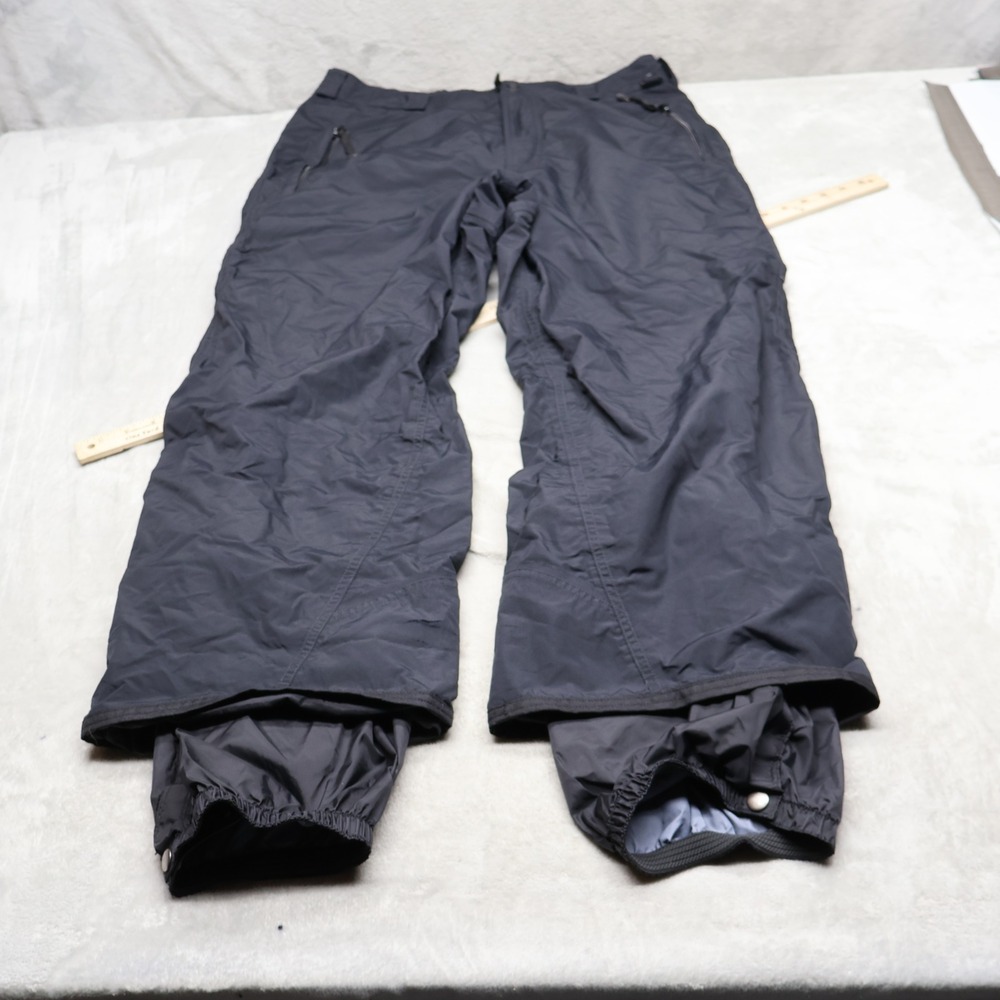 Columbia Snow Pants Mens Large Black Convert Waterproof Winter Ski 36x29 READ